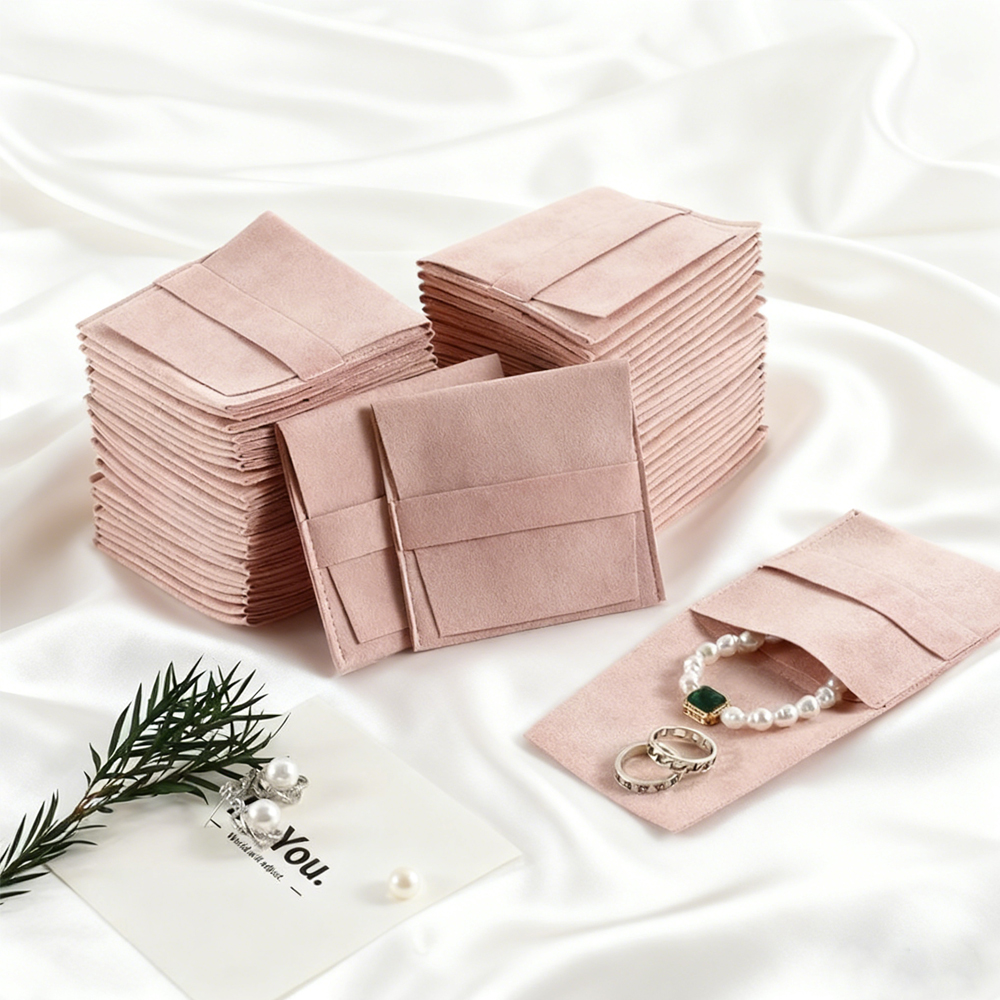 Flap Bag Envelope - 5Pcs Jewelty Bag 6.2x6.2cm/8x8cm Microfiber Suede