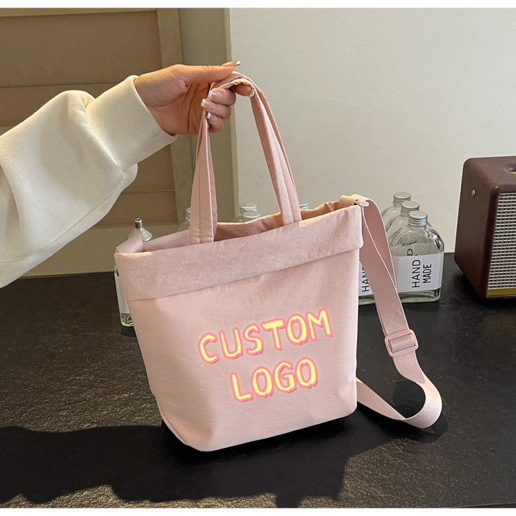 Women Bags Logo - Custom Logo Print Nylon Tote Bag