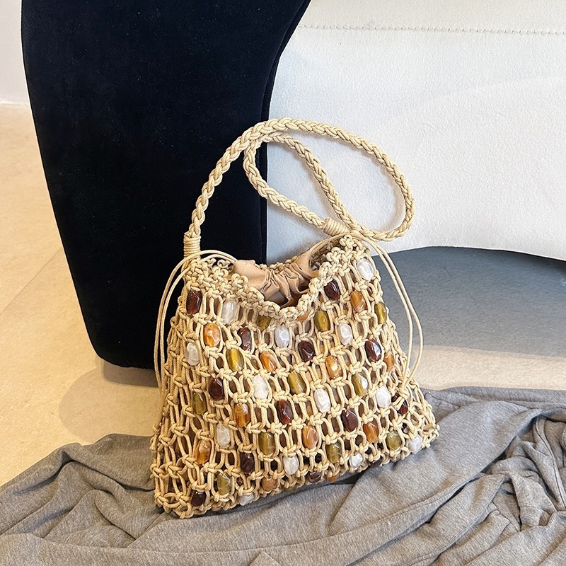Women Bags Discount - Summer Hollow Out Woven Beaded Crochet