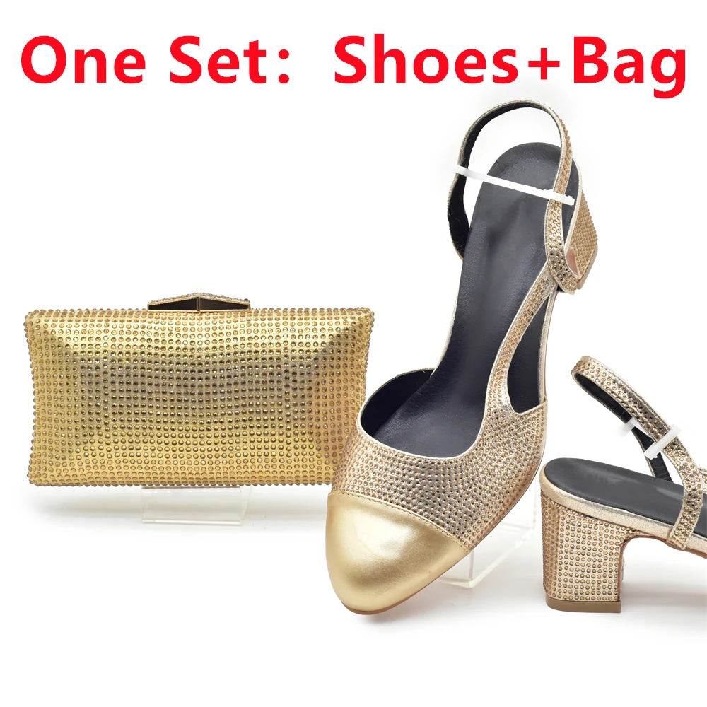 Women Bags For Party - Silver Shoe and Bag Set for