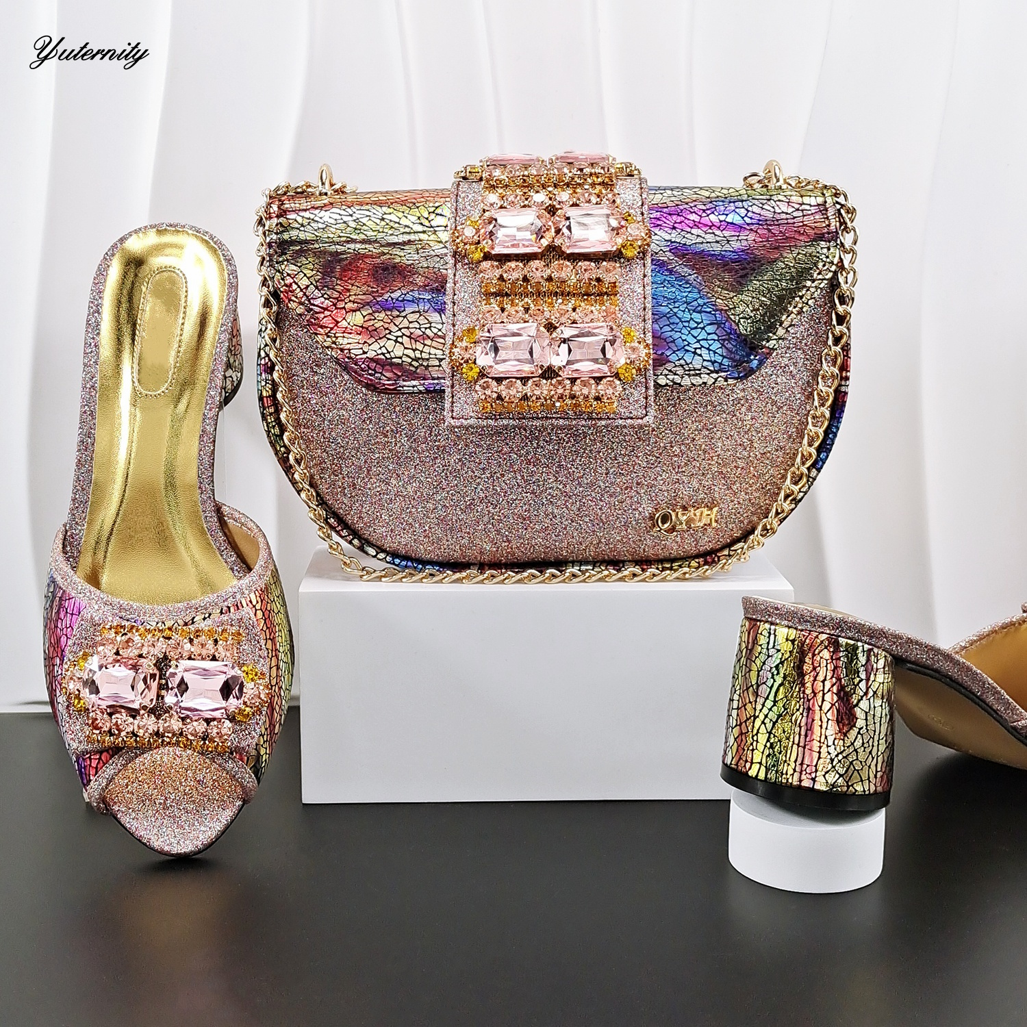 Women Bags For Party - New Design Fashion Rhinestone Sandal High
