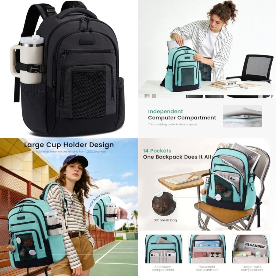 Women Bags Waterproof - Laptop Backpack for Women with Large
