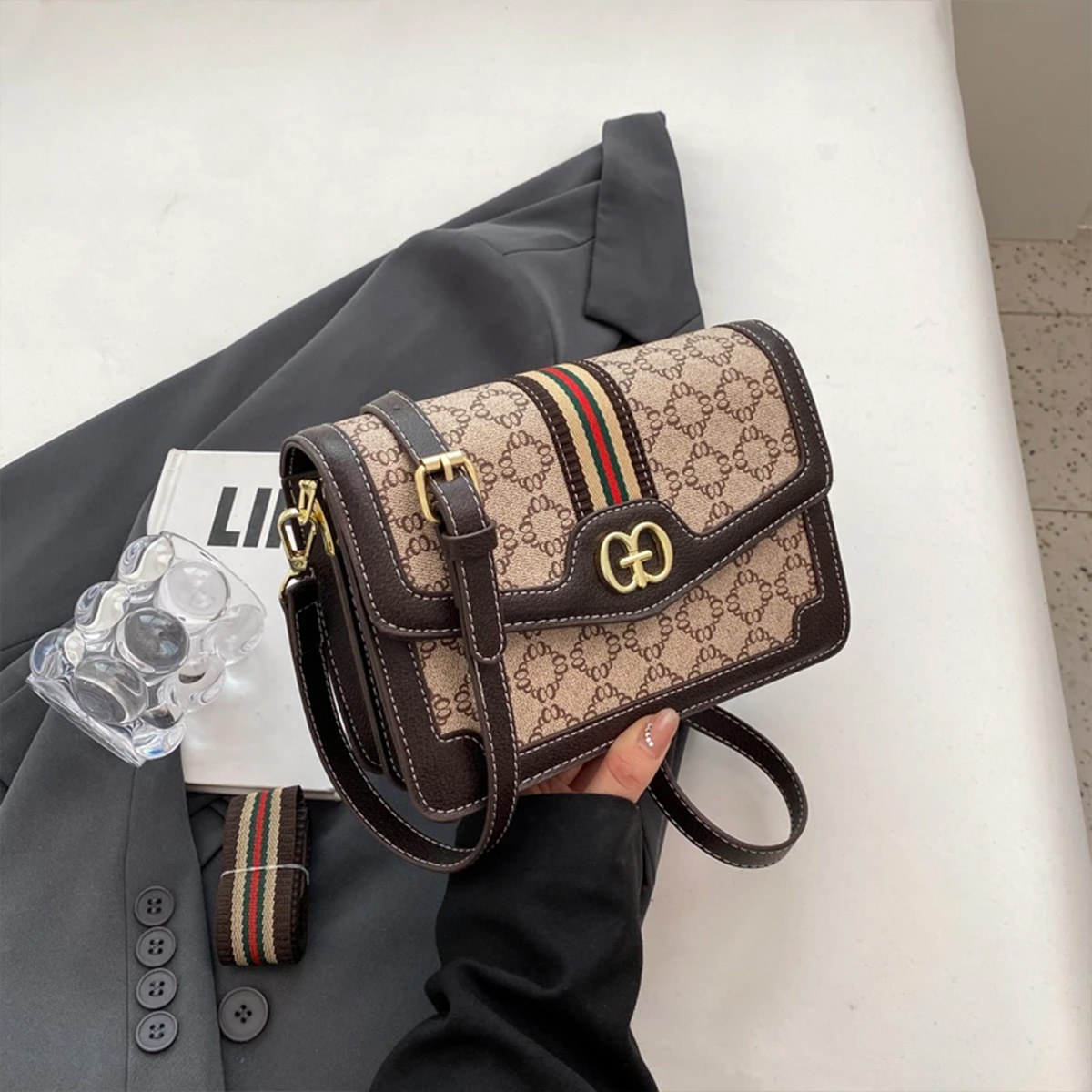 Women Bags Logo - Fashion Classic Women Shoulder Bag Geometric