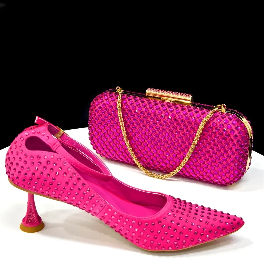 Women Bags For Party - 2026 Chic Fuchsia Color Women's Heels