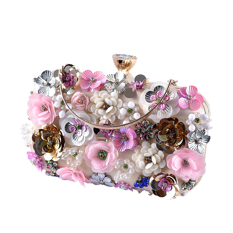 Women'S Evening Bags - Fashion Women Bags Flower Diamonds Embroidery