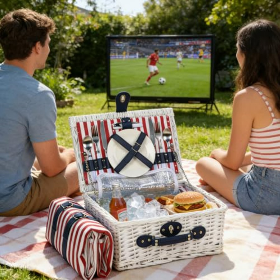 Wicker Picnic Basket for 2 wit - Basket Bag Wicker ulasan dan harga