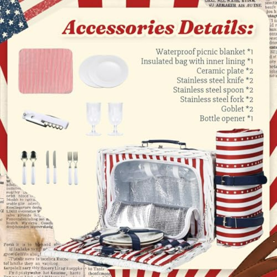 Wicker Picnic Basket for 2 wit - Basket Bag Wicker ulasan dan harga