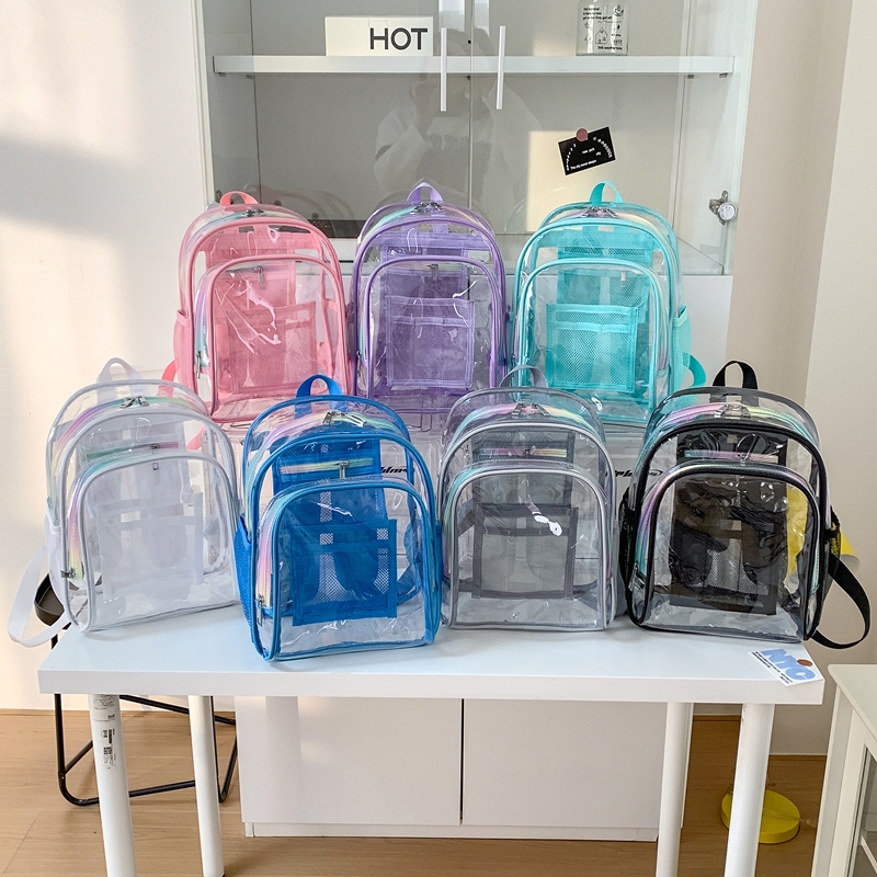 PVC Transparent Zipper Large C - Women Bags Discount ulasan dan harga