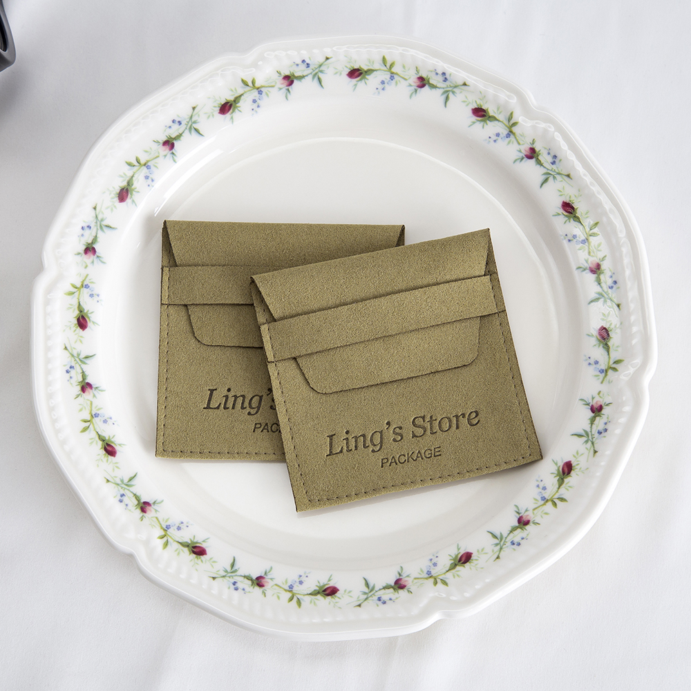 100Pcs Custom Logo Green Jewel - Flap Bag Envelope ulasan dan harga