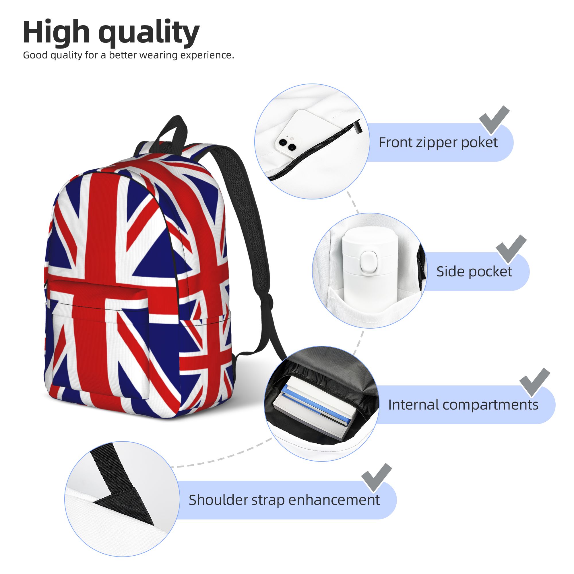 British flag Union Jack Backpa - Women Bags Uk ulasan dan harga