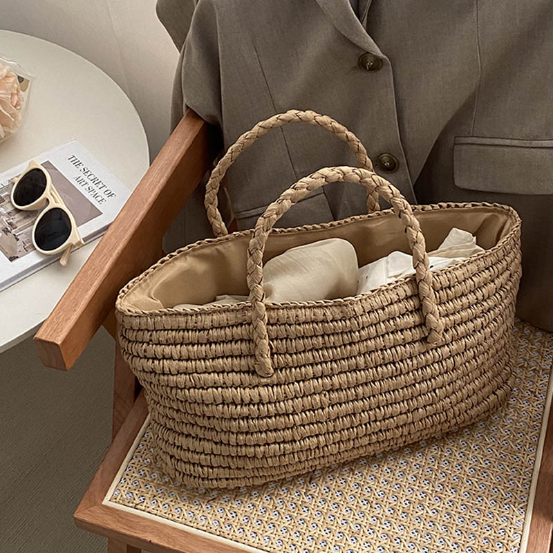 Hylhexyr Women's Handmade Stra - Basket Bag Wicker ulasan dan harga