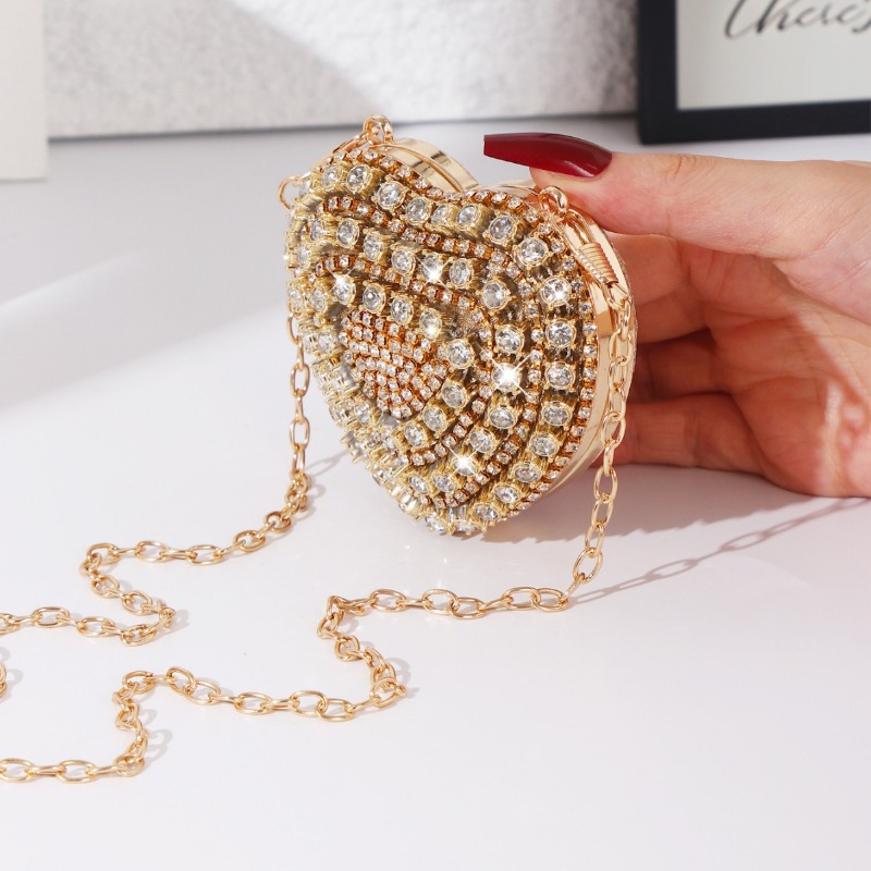 Mini Heart-shaped Diamond Sett - Women'S Evening Bags ulasan dan harga