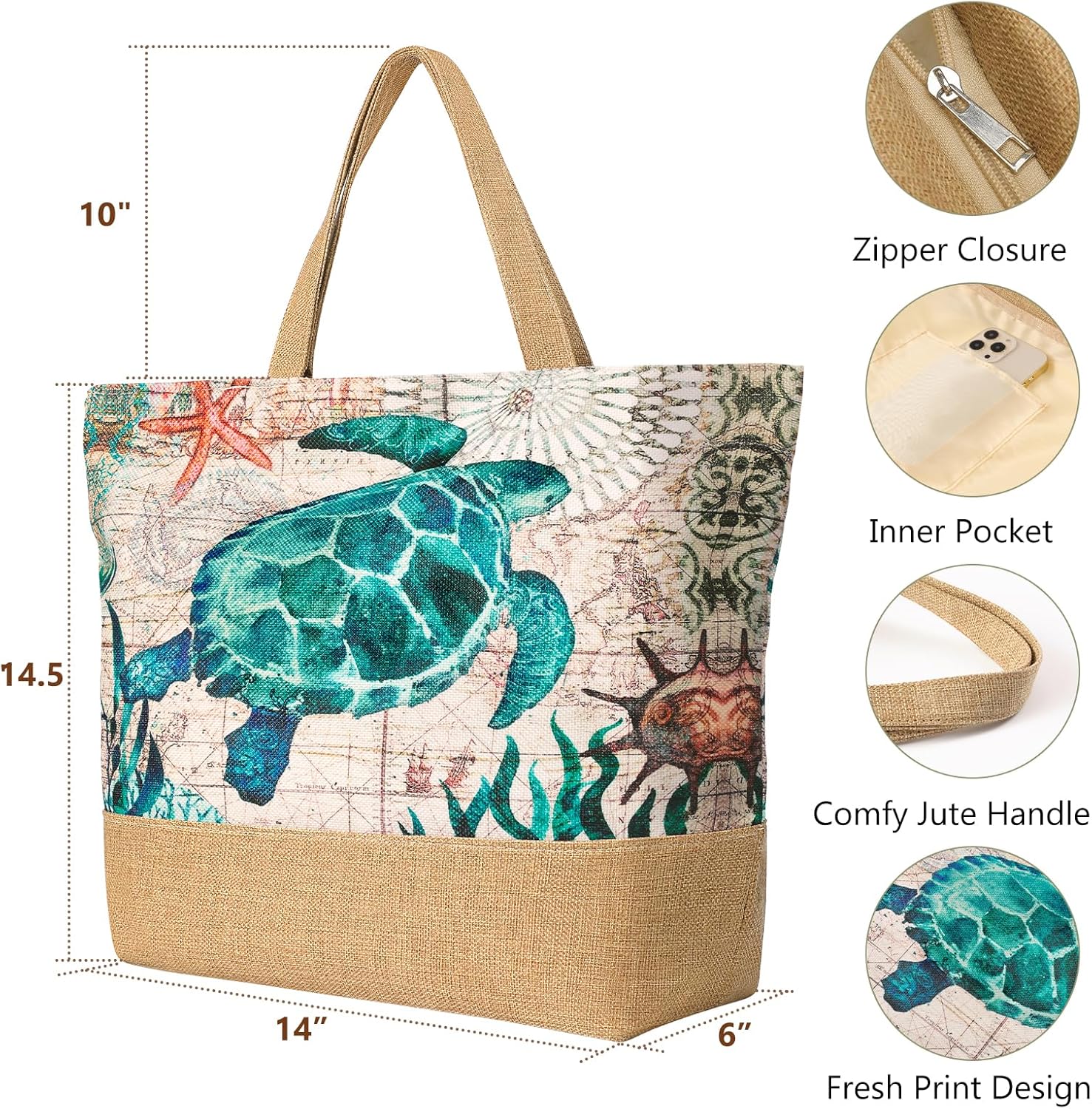 Large Beach Bag for Women with - Women Bags Waterproof ulasan dan harga