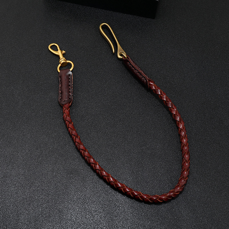 Cowhide Braided Rope Key Rings - Women Bags Pk ulasan dan harga