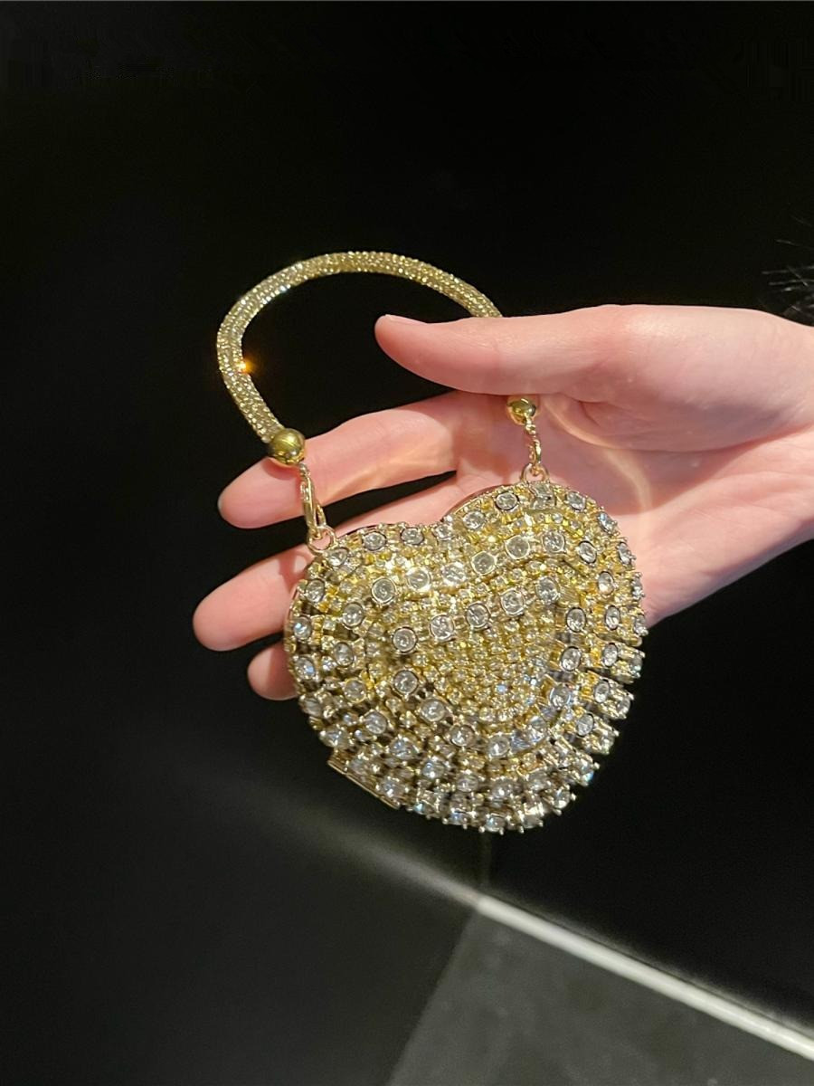 Luxury Small Bling Heart Shape - Women'S Evening Bags ulasan dan harga