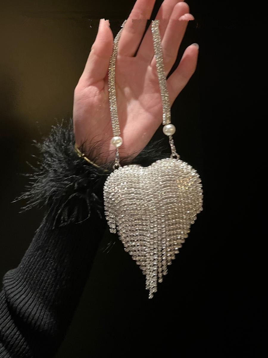 Luxury Small Bling Heart Shape - Women'S Evening Bags ulasan dan harga