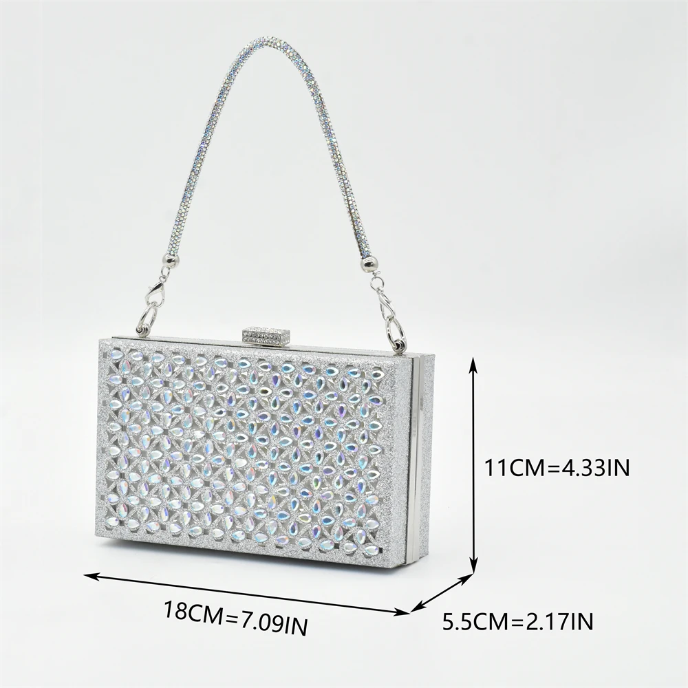 Silver Color Shoes and Bag for - Women Bags For Party ulasan dan harga