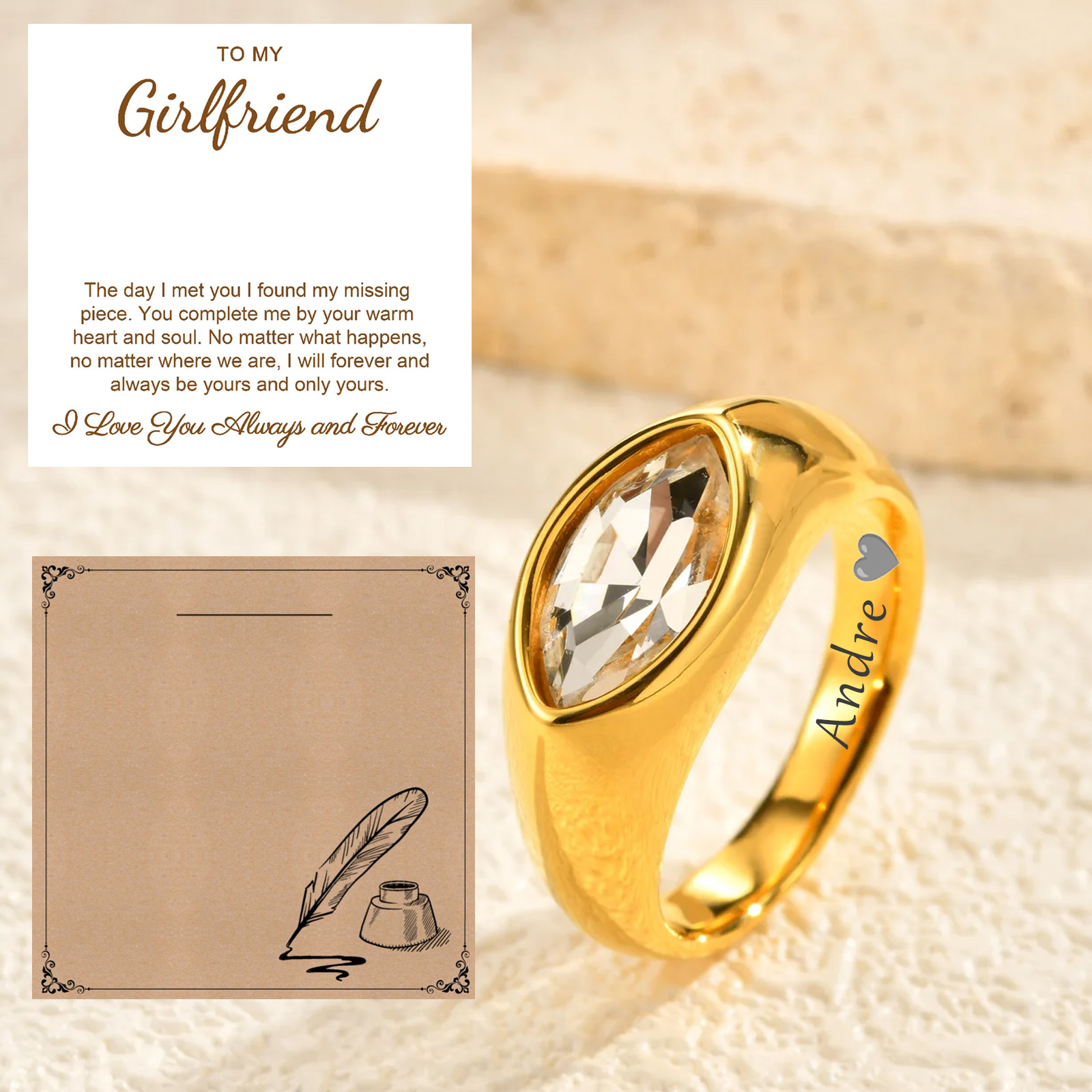 Custom Couple Rings Gift with  - Women Bags Discount ulasan dan harga