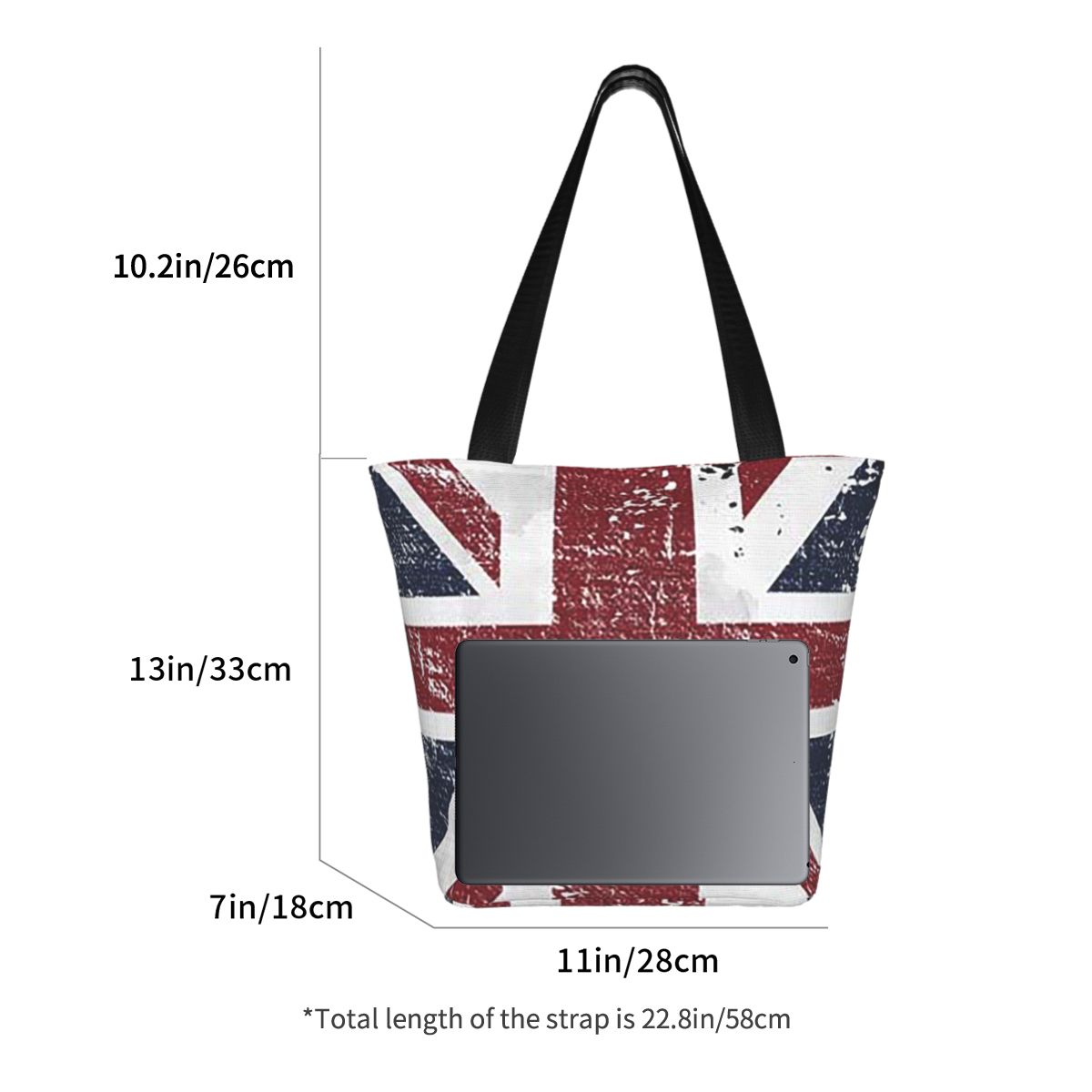 Distressed British Flag Black  - Women Bags Uk ulasan dan harga