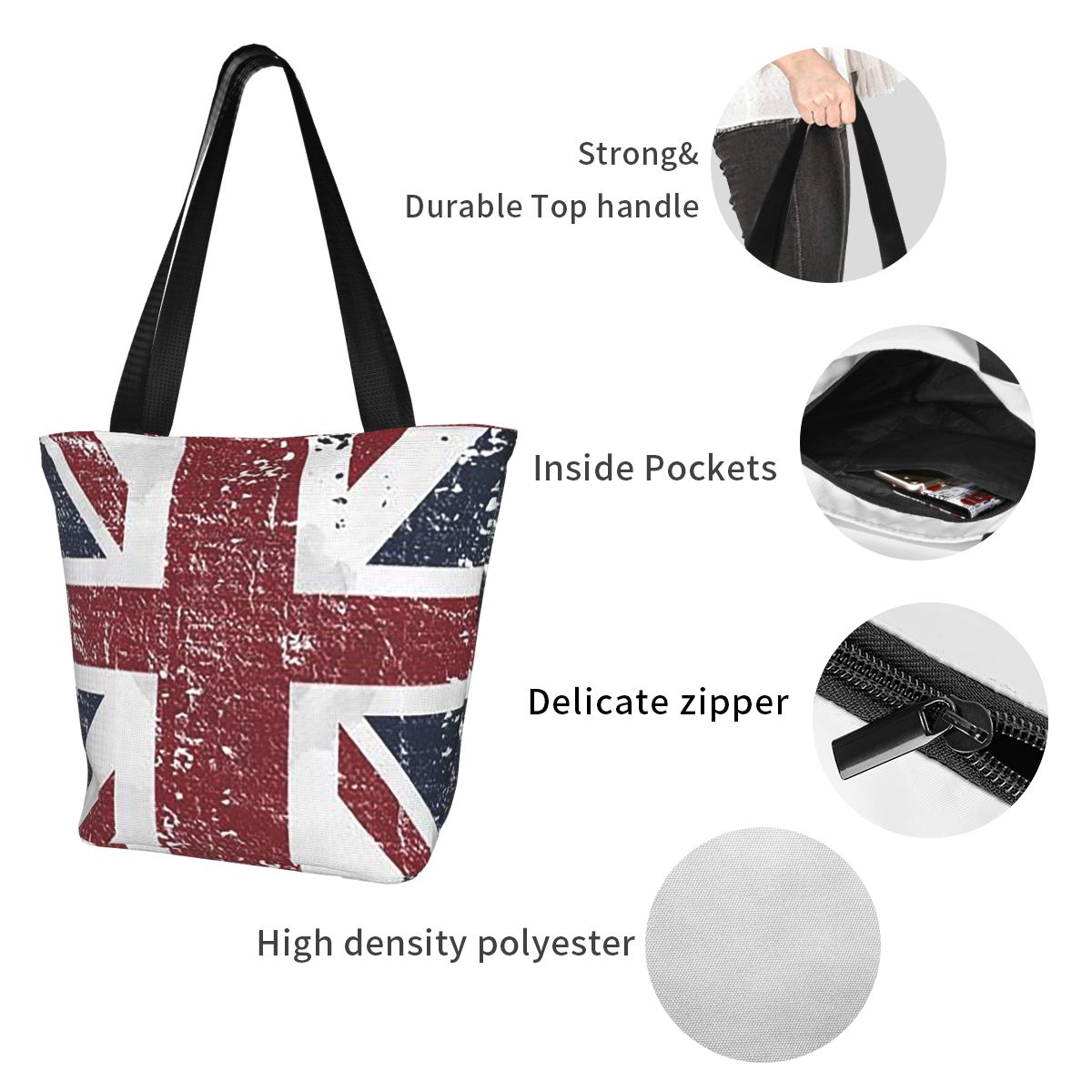 Distressed British Flag Black  - Women Bags Uk ulasan dan harga