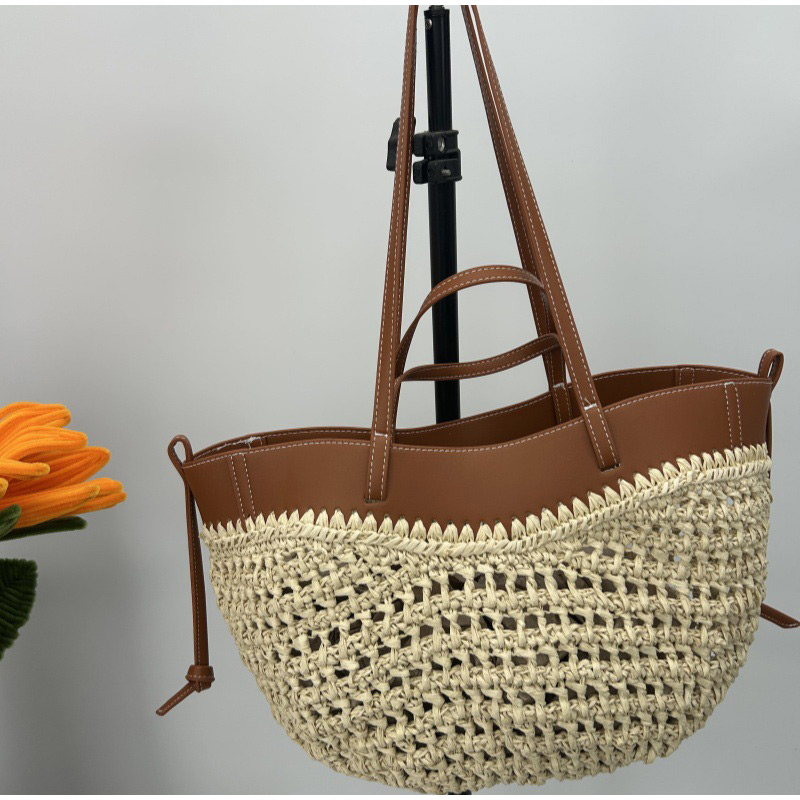 Women Straw 2in1 Woven Bag Fas - Basket Bag Wicker ulasan dan harga