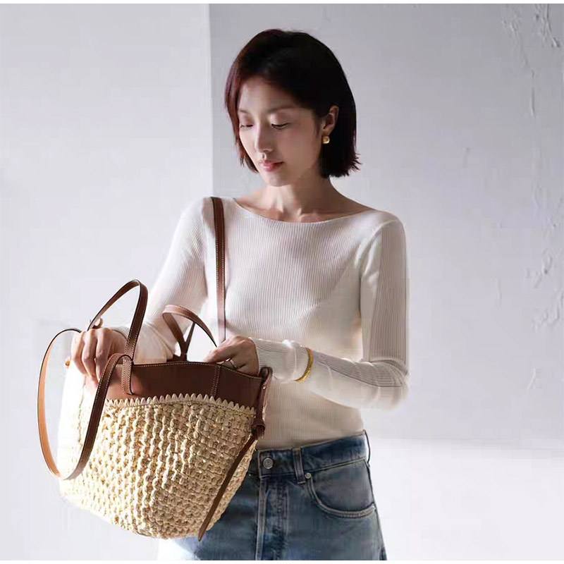 Women Straw 2in1 Woven Bag Fas - Basket Bag Wicker ulasan dan harga