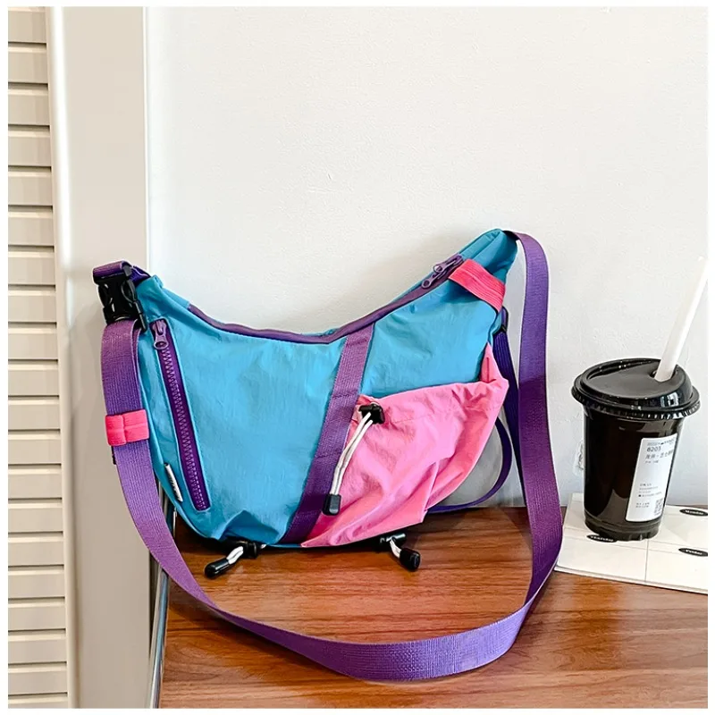 Fashion Patchwork Zipper Nylon - Women Bags Discount ulasan dan harga