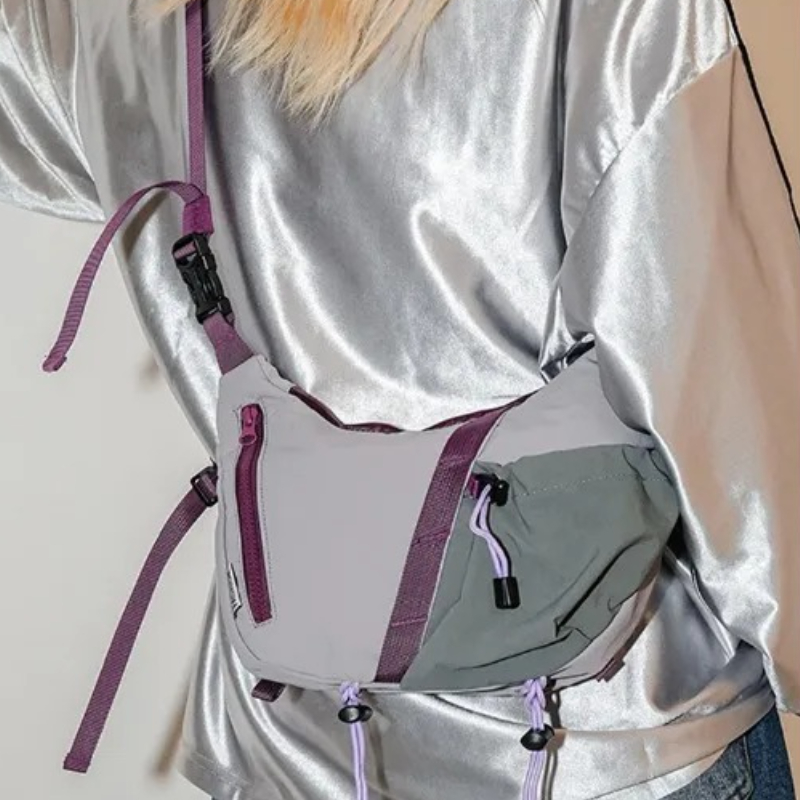 Fashion Patchwork Zipper Nylon - Women Bags Discount ulasan dan harga