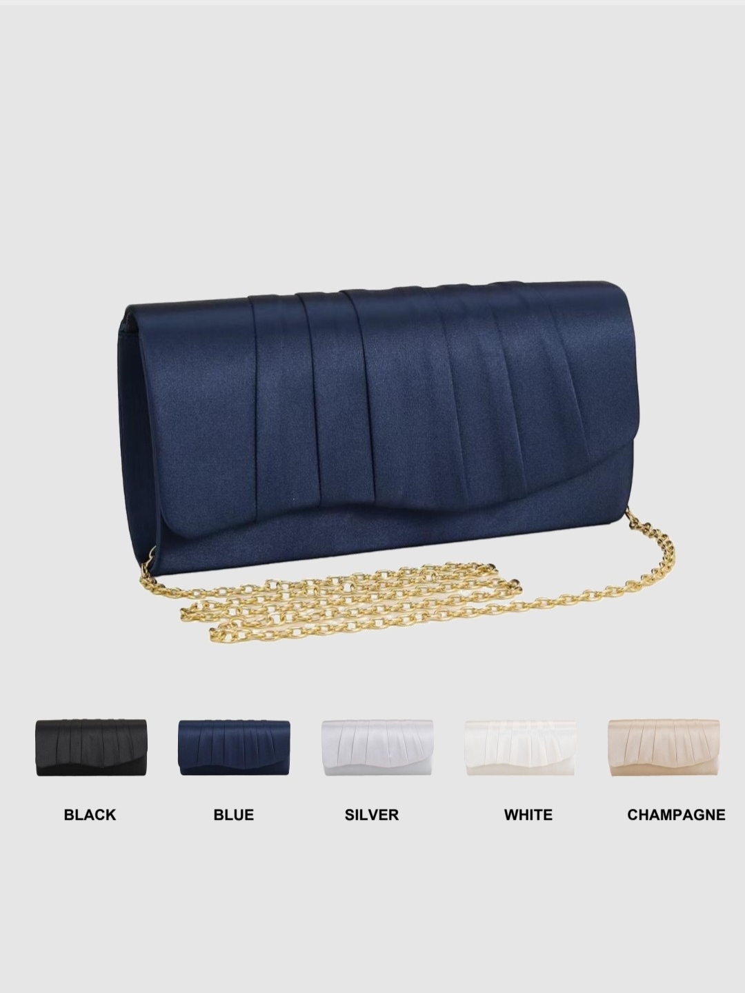 Ladies Dinner Bag Pleated Soli - Women'S Evening Bags ulasan dan harga