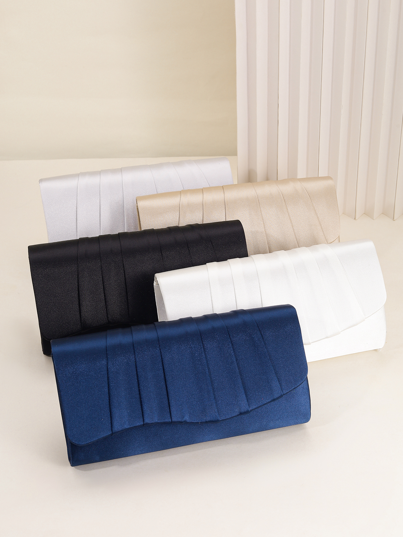 Ladies Dinner Bag Pleated Soli - Women'S Evening Bags ulasan dan harga
