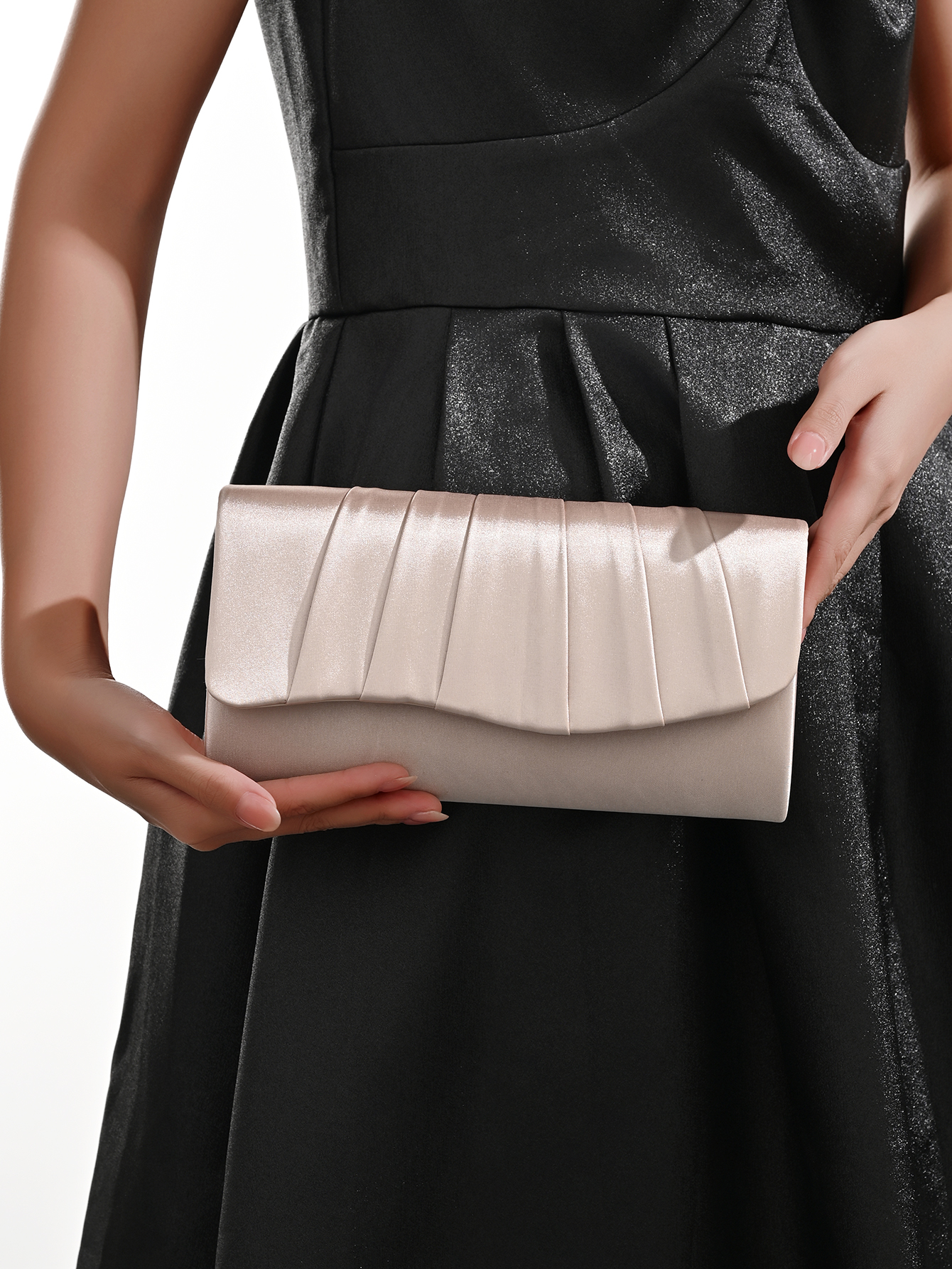 Ladies Dinner Bag Pleated Soli - Women'S Evening Bags ulasan dan harga