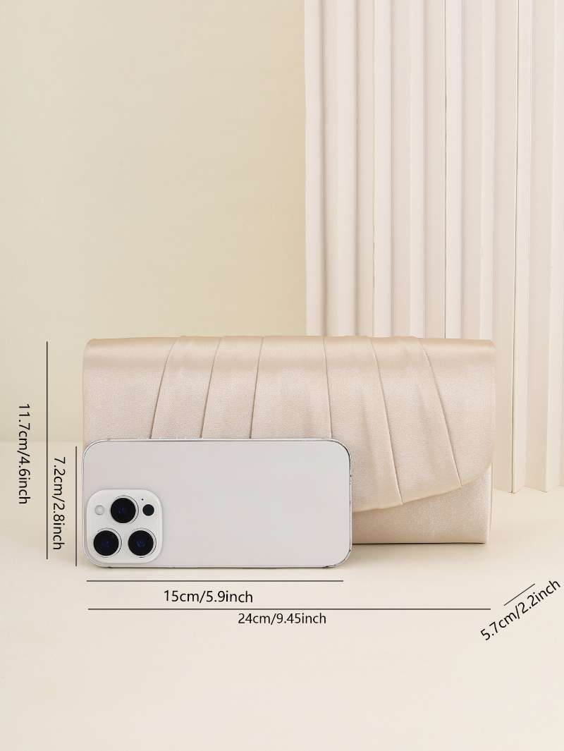 Ladies Dinner Bag Pleated Soli - Women'S Evening Bags ulasan dan harga