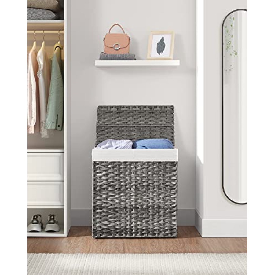 Laundry Hamper with Lid, Cothe - Basket Bag Wicker ulasan dan harga