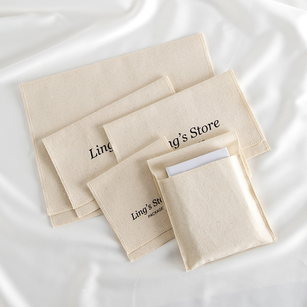 Custom Logo Canvas Cotton Musl - Flap Bag Envelope ulasan dan harga