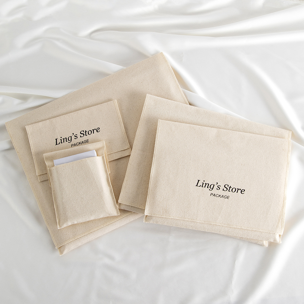Custom Logo Canvas Cotton Musl - Flap Bag Envelope ulasan dan harga
