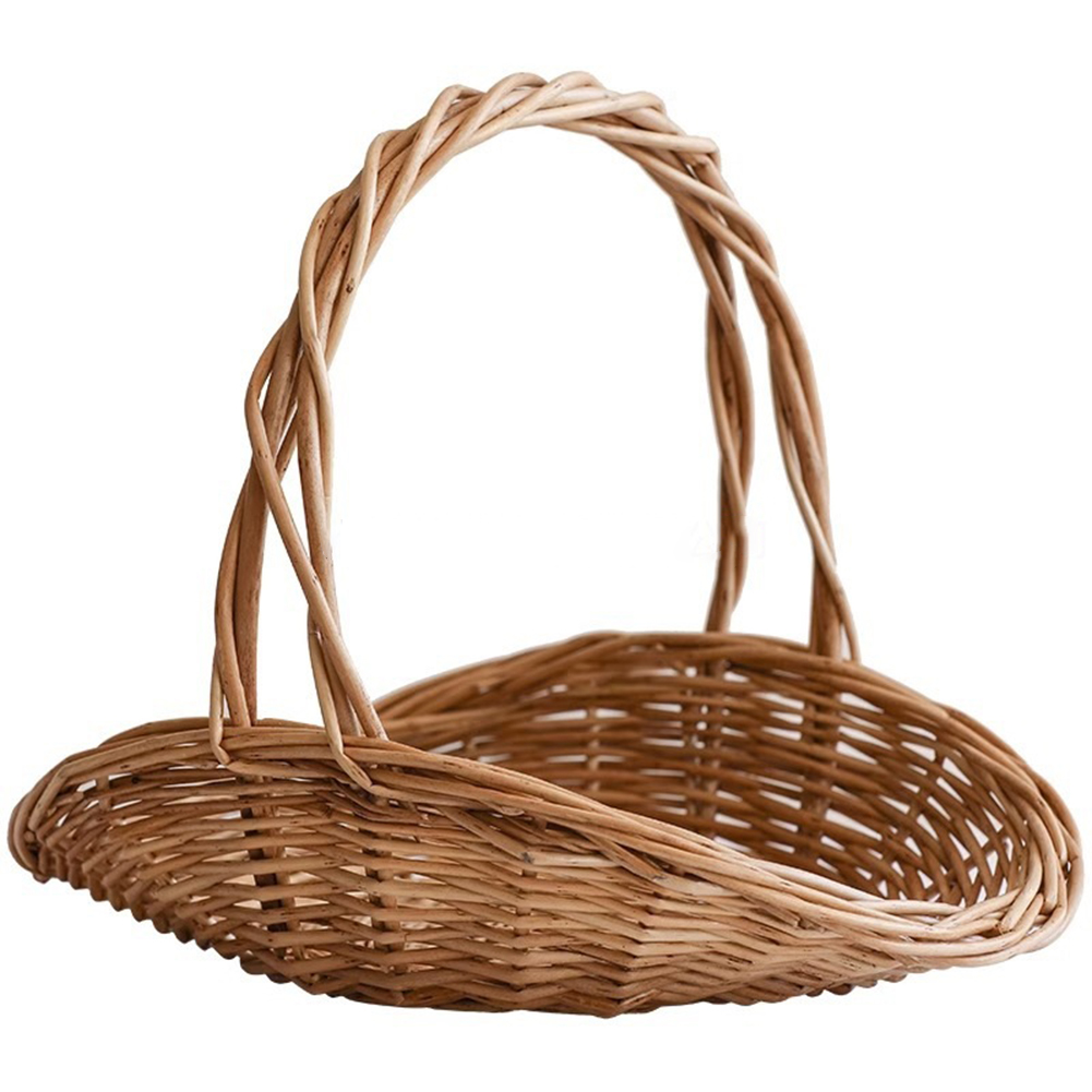 Handwoven wicker basket with c - Basket Bag Wicker ulasan dan harga