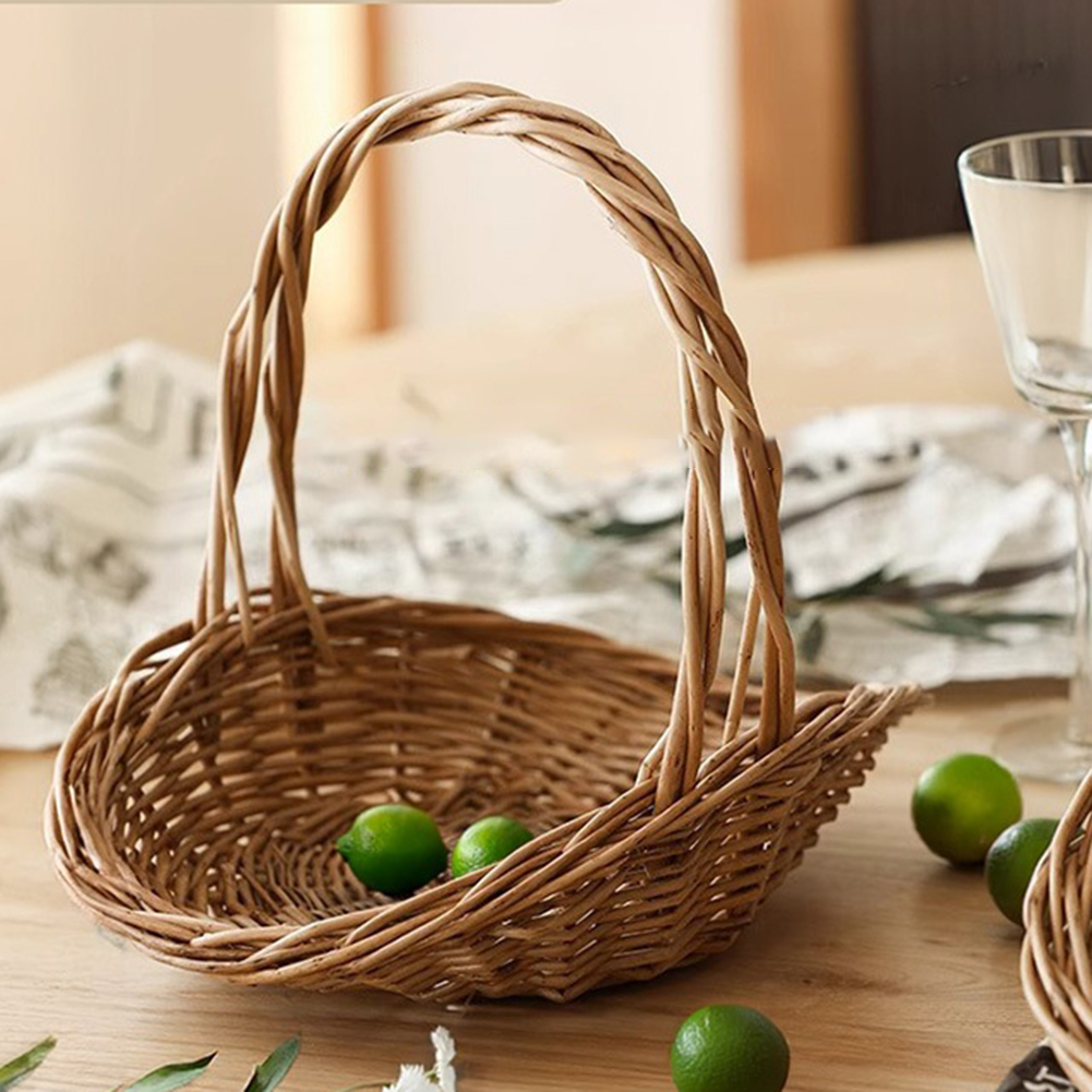 Handwoven wicker basket with c - Basket Bag Wicker ulasan dan harga
