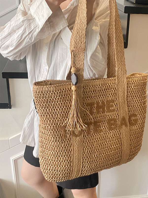 Summer Beach Travel Large Capa - Basket Bag Wicker ulasan dan harga