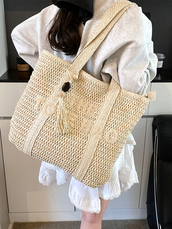 Summer Beach Travel Large Capa - Basket Bag Wicker ulasan dan harga