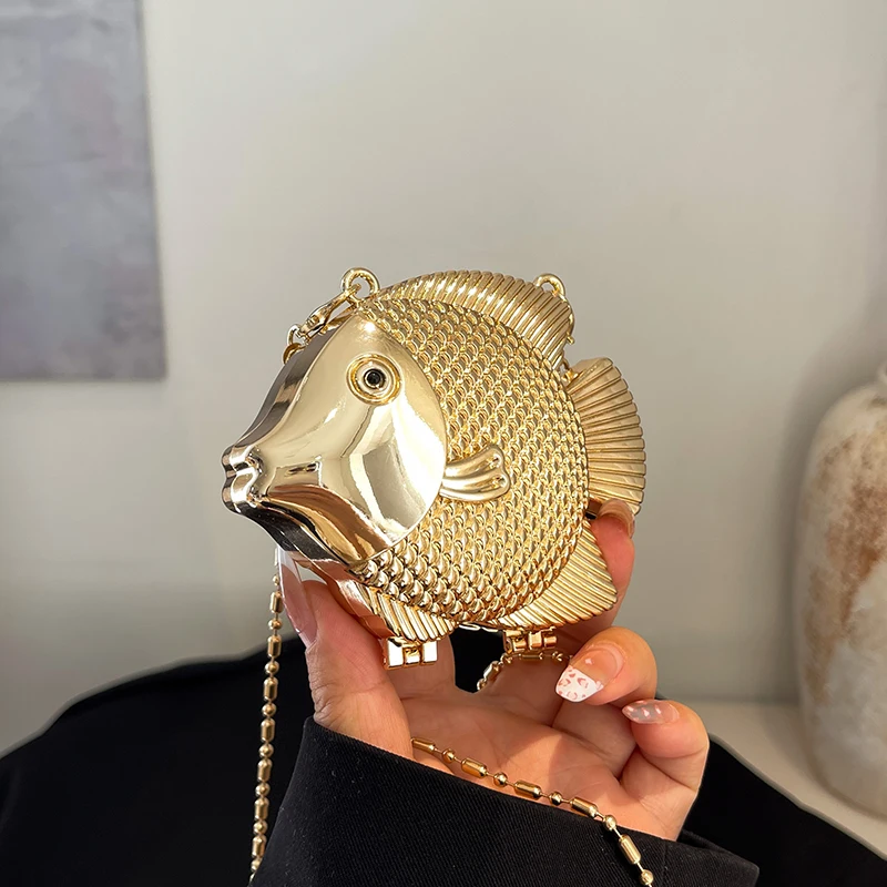 Cute Little Fish Shape Metal M - Women'S Evening Bags ulasan dan harga
