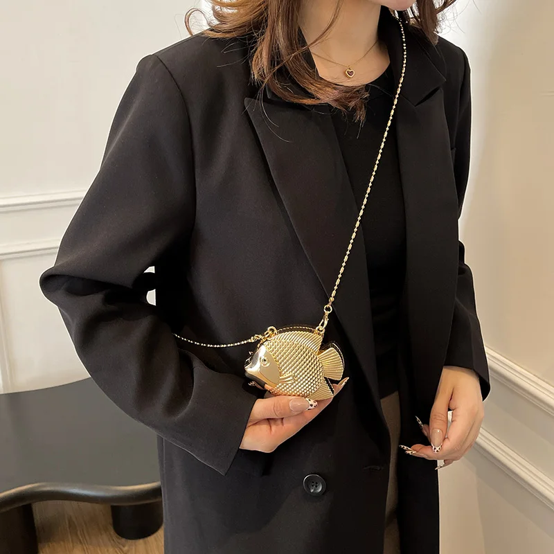 Cute Little Fish Shape Metal M - Women'S Evening Bags ulasan dan harga