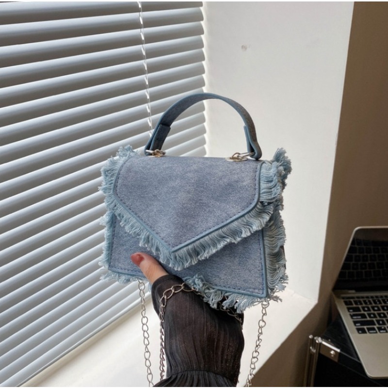 Fashion Envelope Frayed Edge T - Flap Bag Envelope ulasan dan harga