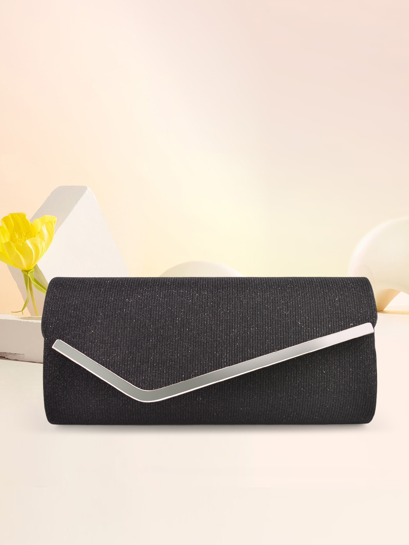 Classic Evening Bag Black Silv - Women Bags Pk ulasan dan harga