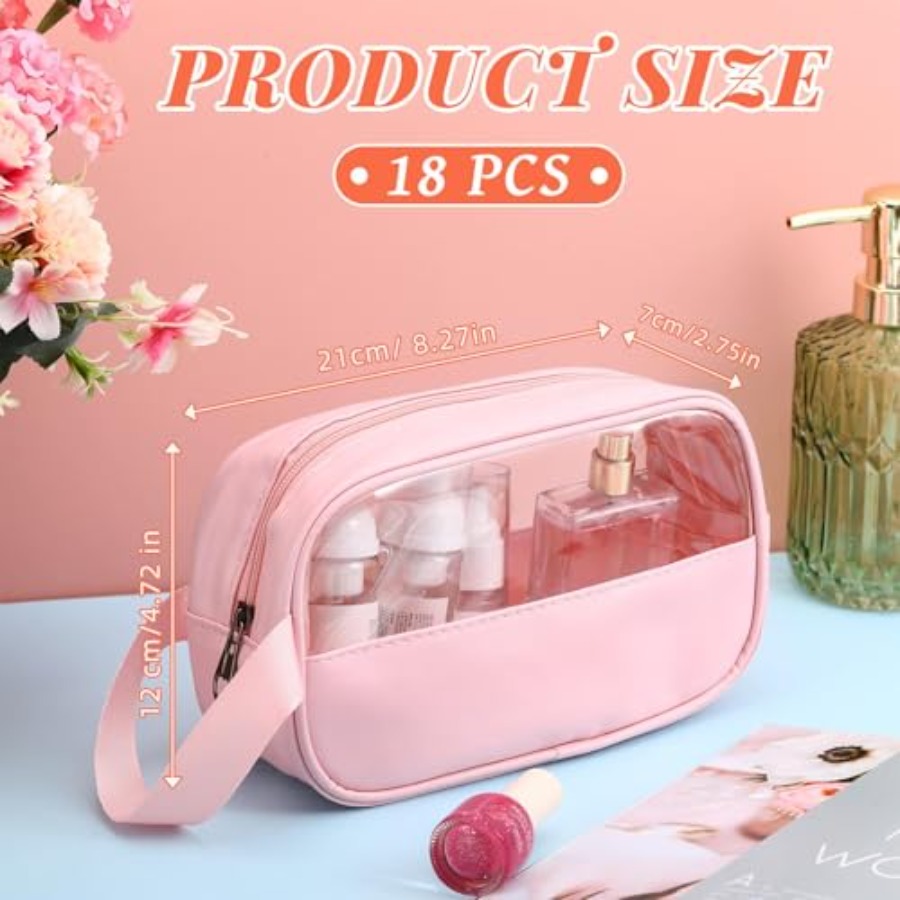 18 Pcs Clear Cosmetic Bags Bul - Women Bags Waterproof ulasan dan harga