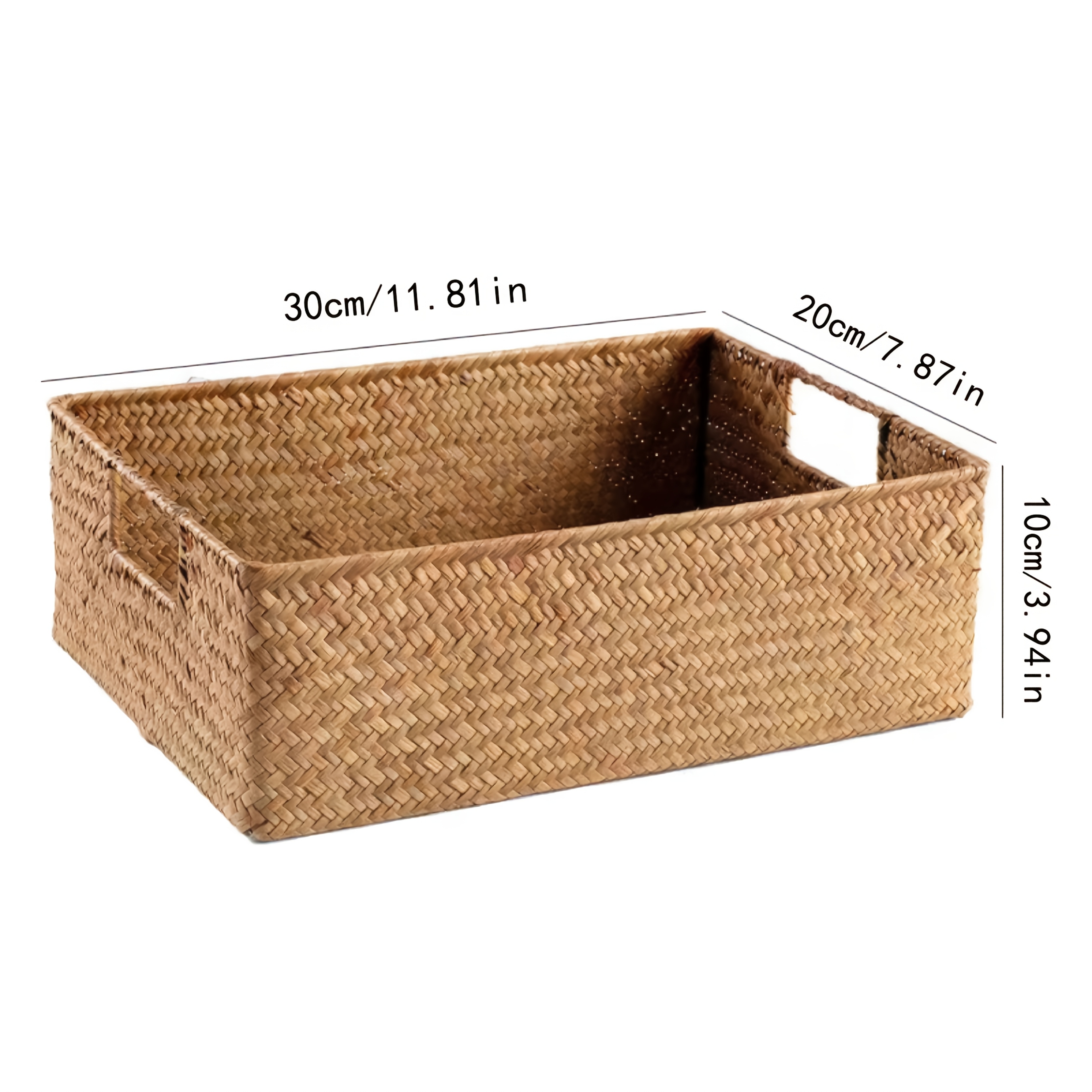Handwoven Rattan Basket, Recta - Basket Bag Wicker ulasan dan harga